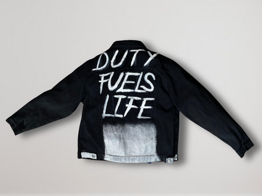 "Duty fuels life" Denim Jacket